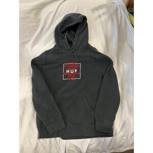 HUF Worldwide Cities Black Hoodie Mens M